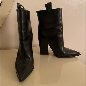 Old Celine Black Leather Boots
